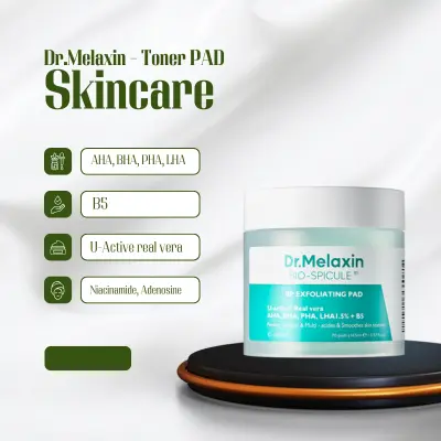 Dr. Melaxin -Toner PAD BP Tẩy tế bào chết, chăm sóc chuyên sâu lỗ chân lông ( 70 miếng ) (tặng nạ BNBG) 1
