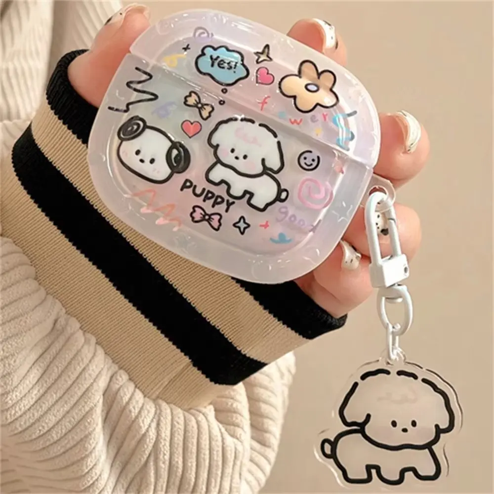 Kawaii Cartoon Dog Case: Cute & Protective Headphone Cover in Blue!