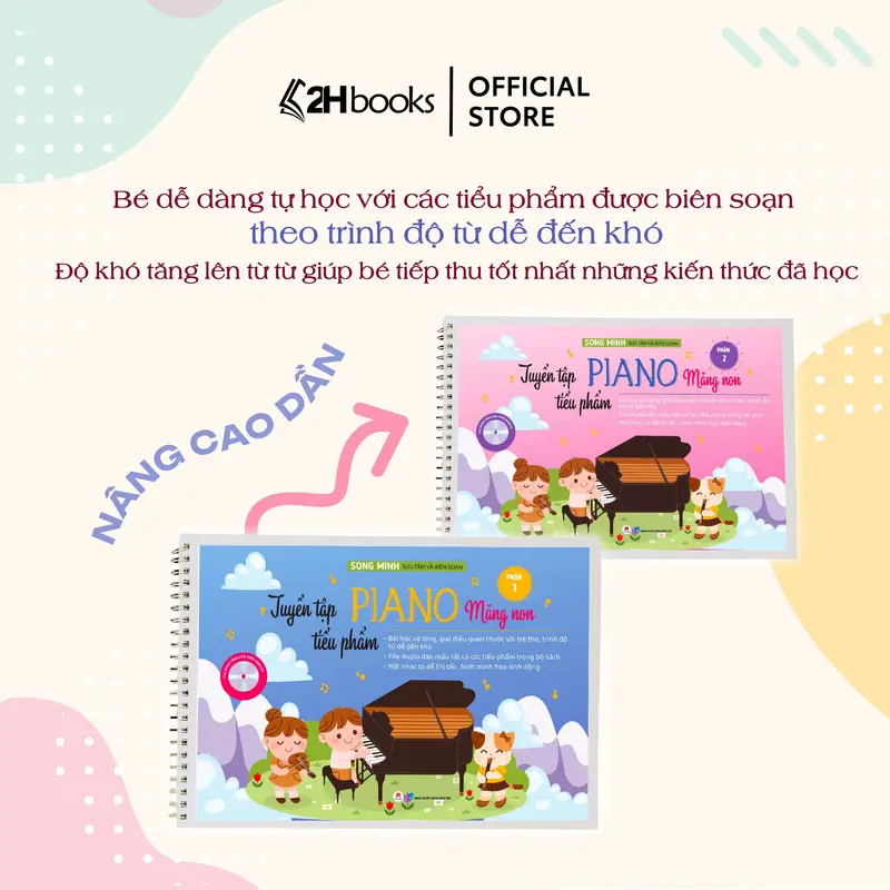 Sách - học piano cho thiếu nhi, Tuyển tập tiểu phẩm piano măng non, piano cho trẻ em - 2H Books 4