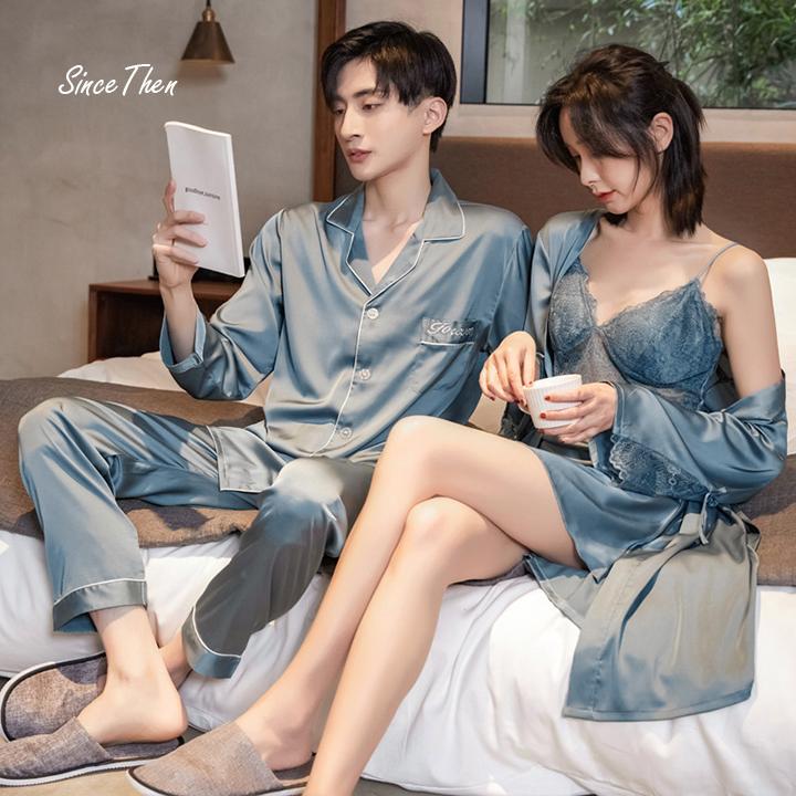 Product Introduction of Đồ ngủ đôi áo choàng cao cấp - D0006XN Nữ Top 3