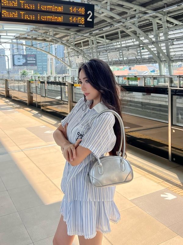 Product Introduction of (BigSize 48-90kg) Set Bộ Nữ BigSize Sét VÁY ÁO SM KẺ NƠ THÊU + CHÂN VÁY CÓ QUẦN TRONG Top Women 2