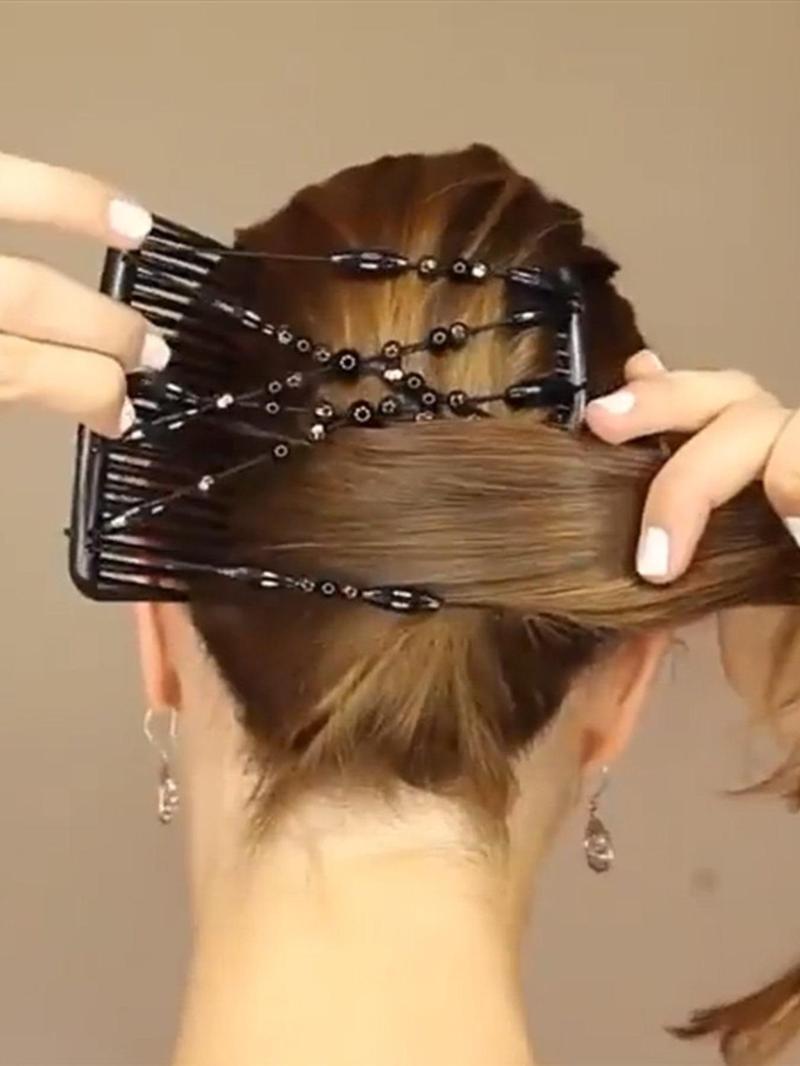 Product Introduction of Women's Elegant Beaded Design Hair Comb, Exquisite Trendy Hair Clip, Chic Hair Accessories for Hairstyle Decor 5