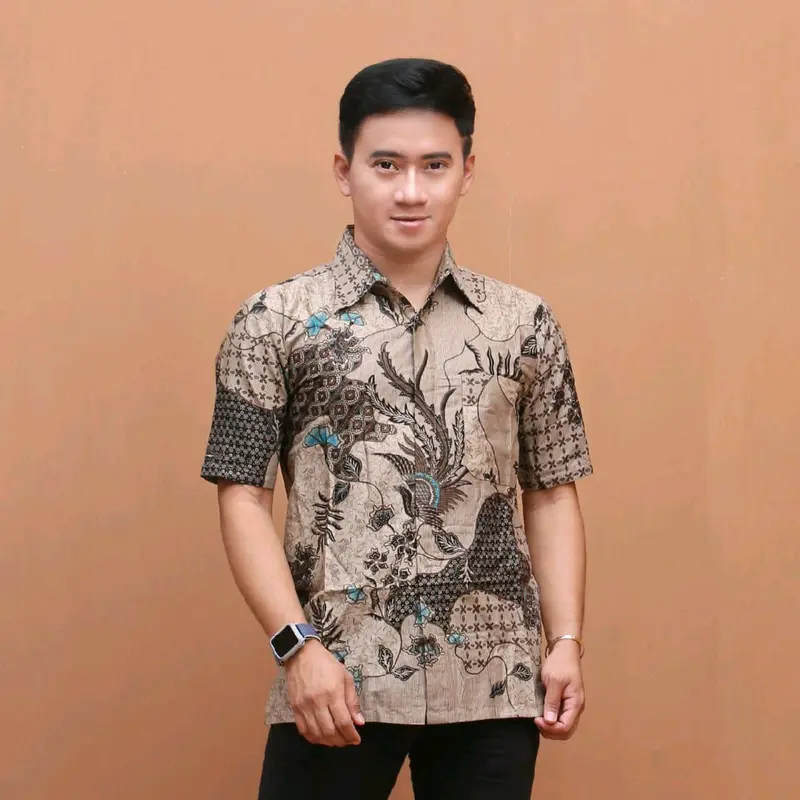 Paket 100 Rb Dapat 5 Pcs Hem Baju Batik Pria Lengan Pendek Motif Terbaru Katun 4