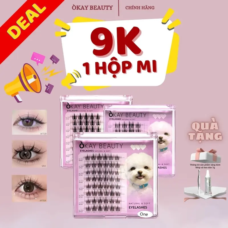[ DEAL SỐC 9K/1HỘP ] Mi Giả ÒKay Beauty Hoa Hướng Dương 0