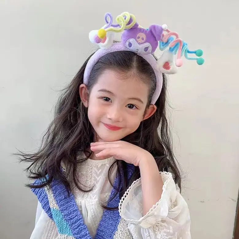 BISA COD F6415 Bando Lucu Motif Karakter / Hairband 3D Unik Imut Motif Kepala Spiral Headbands Hadiah 3