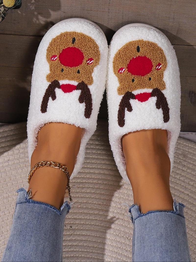 Product Introduction of Women's Cute Bowknot Design Plush Slippers, Casual Soft Comfortable Home Slippers, Warm Slippers for Indoor & Outdoor Use for Fall & Winter 14