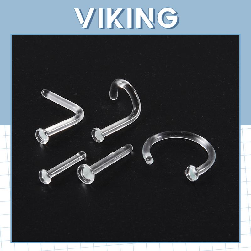 Khuyên Tai Khuyên Mũi Thuỷ Tinh Trong Suốt Khuyên Giữ Lỗ