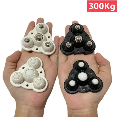 Self Adhesive Caster Wheels 4Pcs - Stainless Steel Ball Bearings