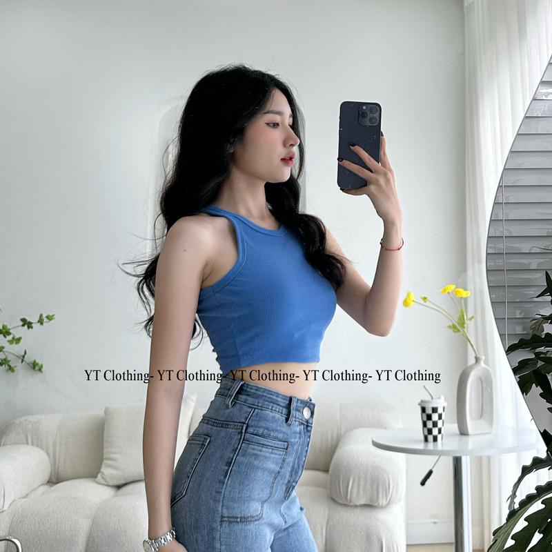 Áo thun croptop ba lỗ Y&T Clothing dáng ôm body cá tính Nữ Women 6