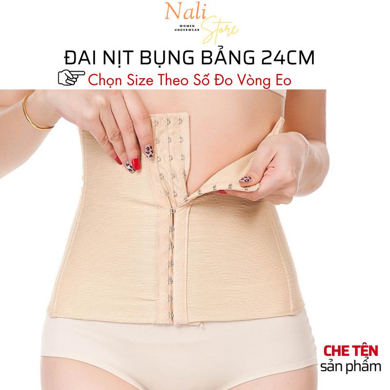 Đai Nịt Bụng Dáng 24cm CHỌN SIZE THEO VÒNG EO Có 4 Thanh Chống Cuộn Định Hình Vòng 2 Chất Liệu Mềm Mát Không Gây Khó Chịu NL425 Nữ Women Cotton ÁO latex shapewear