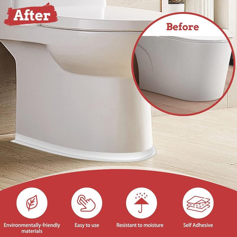Waterproof Caulk Tape with Tool, 2 Rolls Self Adhesive Caulk Strip, Caulking Sealant Tape for Kitchen, Countertop, Bathroom, Sink, Shower, Bathtub, Toilet Edge Protection 2