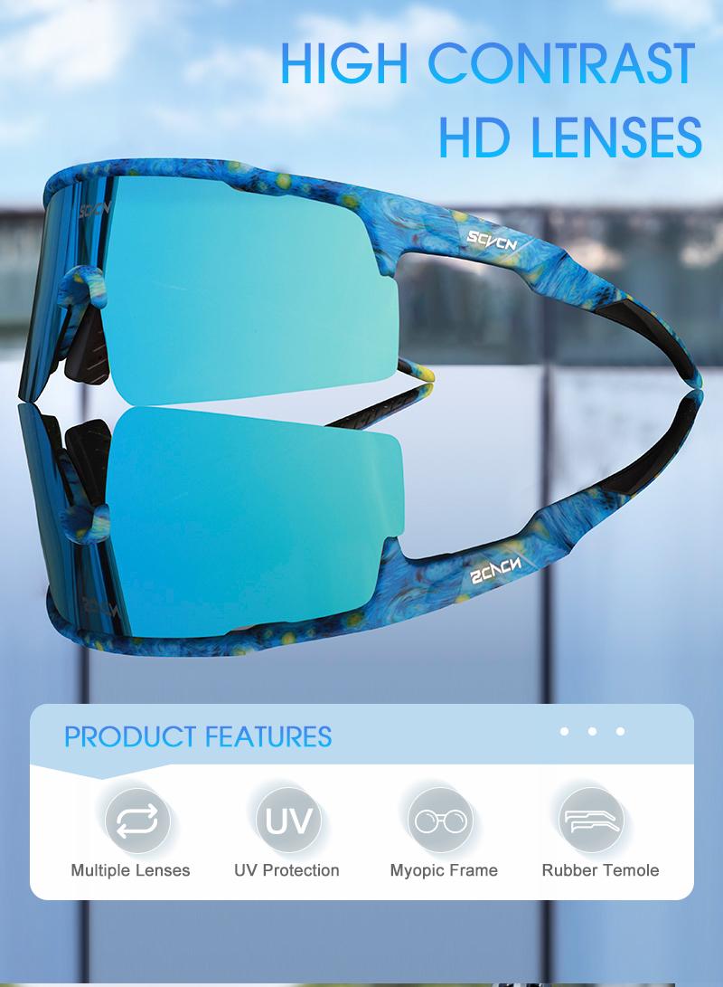 Product Introduction of SCVCN  Cycling Glasses Running Sunglasses UV400 Goggles Outdoor Sports Driving Motorcycle Glasses Men Women Bike MTB Glasses  Hiking bicycle riding  Running Camping Glasses 9