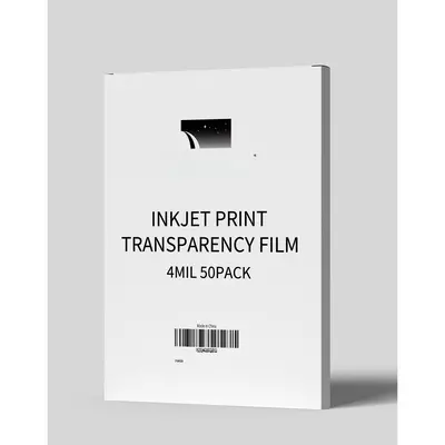 Inkjet Transparency Film – 100% Clear Overhead Projector Sheets, 8.5x11”, 60 Sheets
