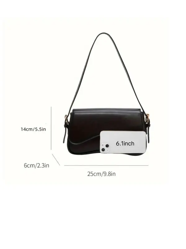 Women's Elegant Minimalist Shoulder Bag, Leather Satchel, Trendy Purses Crossbody Bags, Vintage Flap Underarm Bag, Gifts for Girlfriend, Chic All-match Shoulder Bag for Daily & Work Use, Sling Purse, Everyday Bags, Crossbody Bags, Ladies Purse 6