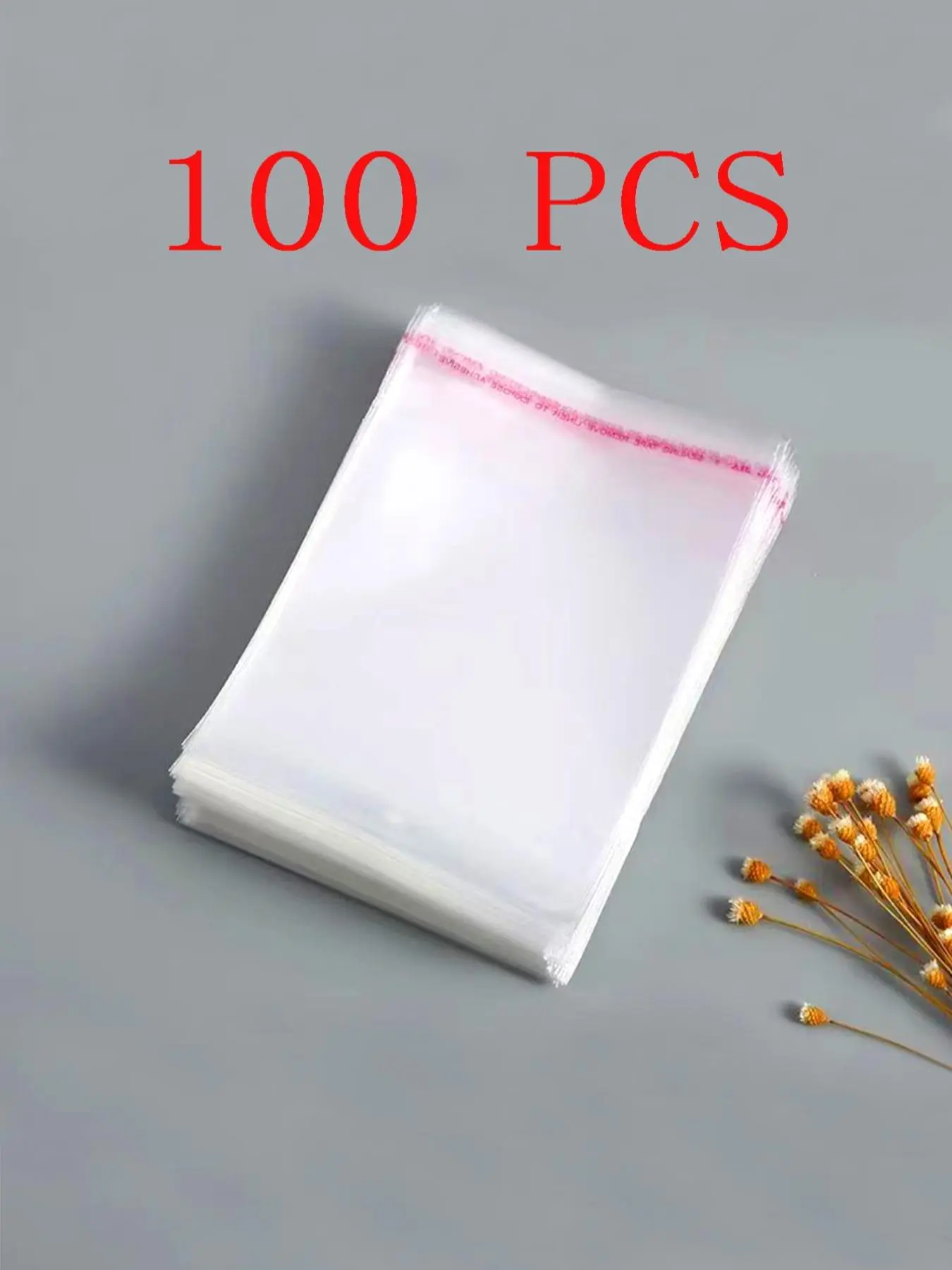 Clear Gift Bag, 100pcs Transparent Self Adhesive Sealing Bag, Gift Wrapping Bag for Wedding Birthday Party Jewelry Diy Accessories Candy, Chocolate Packaging