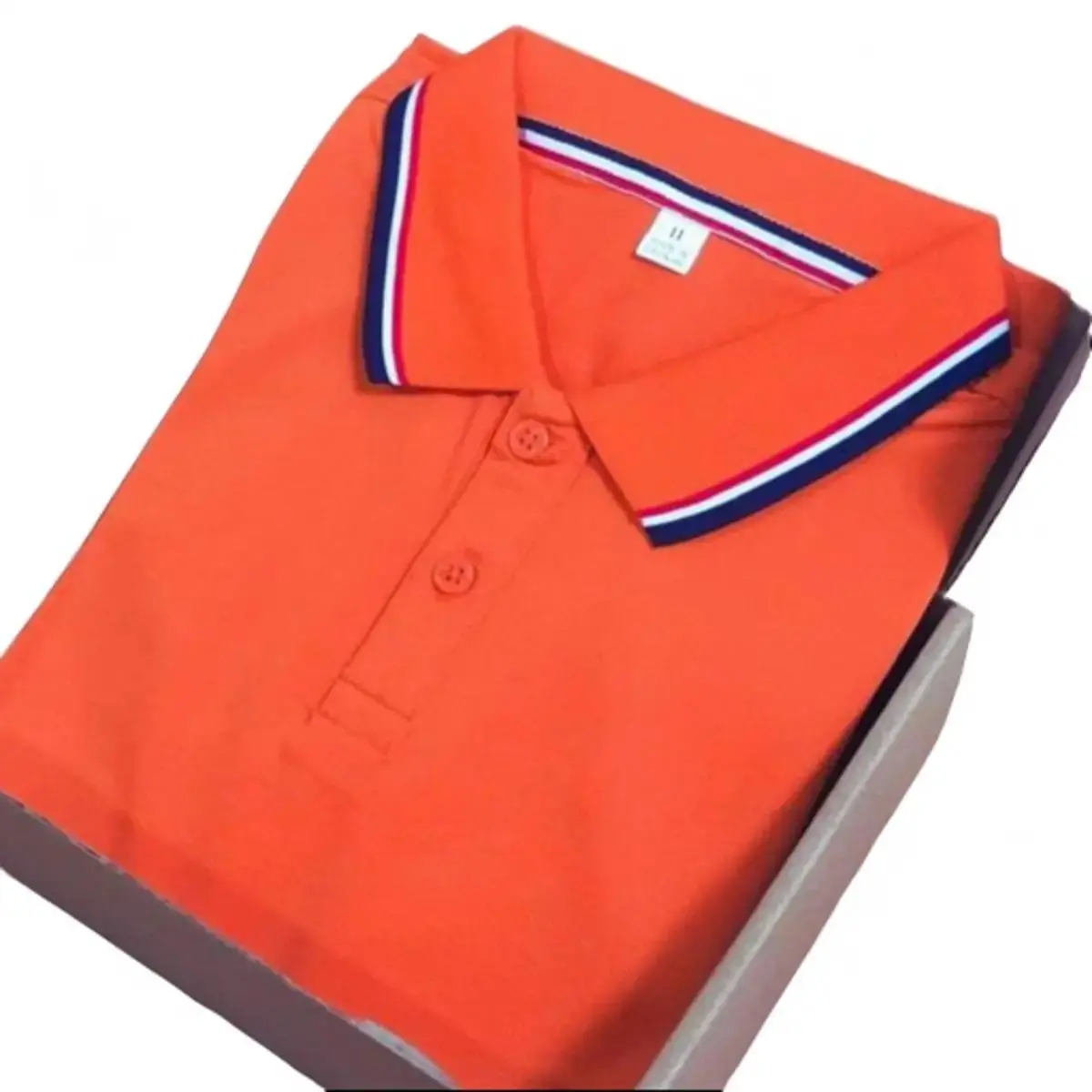 Áo Thun đồng phục có cổ TRƠN màu cam, áo polo TRƠN Menswear Nam Top