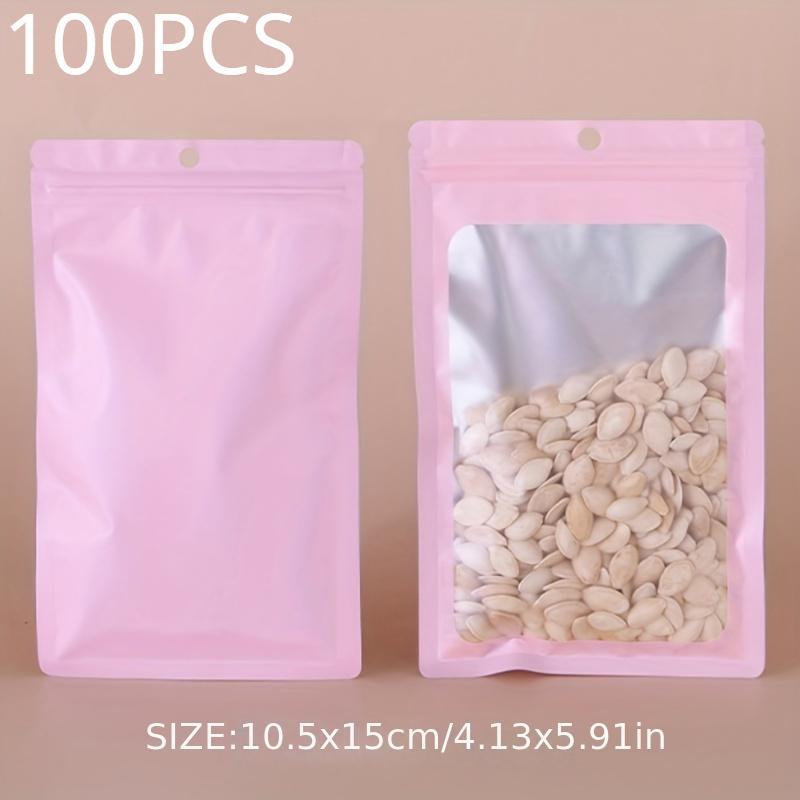 Product Introduction of Durable Storage Bag, 100pcs/set Self Sealing  Food Sundries  Jewelry Storage Bag, Home Organizer for Indoor & Outdoor 2