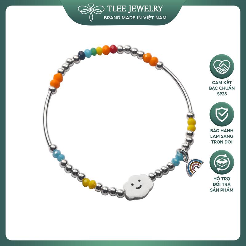  Lắc tay nữ TLEE lắc tay bi đám mây smile mix cầu vòng xinh xắn TLEE JEWELRY LT0196 