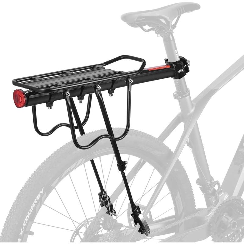 ‌Aluminum Alloy Rear Bike Rack – 115 lbs Heavy-Duty Cargo Carrier with ...