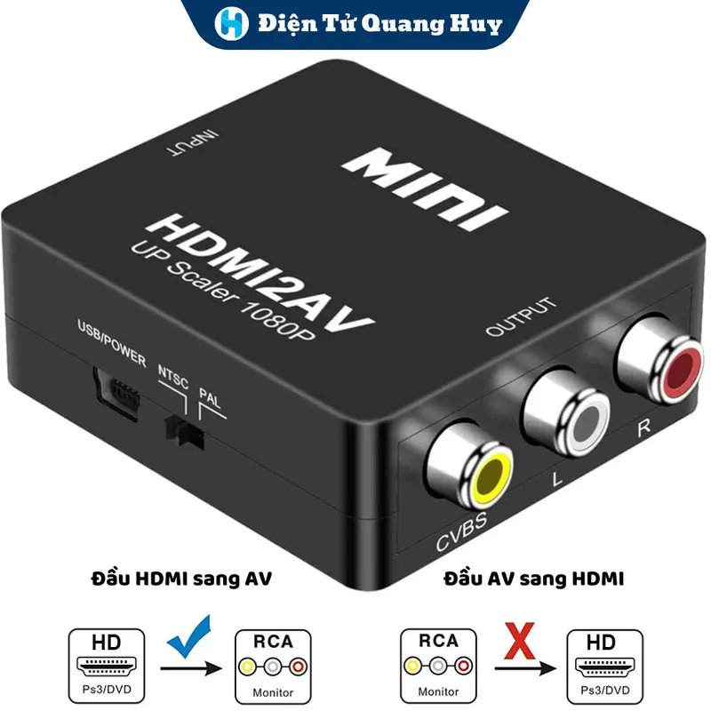 Bộ Chuyển Đổi HDMI sang AV- Phụ Kiện Âm Thanh Video 1