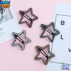 กิ๊บติดผม BB รูปดาวห้าแฉกเมฆ ดีไซน์หรูหราและทันสมัย เหมาะสำหรับผู้หญิง ราคาไม่แพง และหรูหรา กิ๊บติดผมโลหะกลวงด้านข้าง ปิ่นปักผมเรียบง่าย ประดับพลอยเทียม เหมาะสำหรับหน้าม้า กิ๊บติดผม ดีไซน์สวย มาใหม่ในปี 2025 พร้อมสต็อก