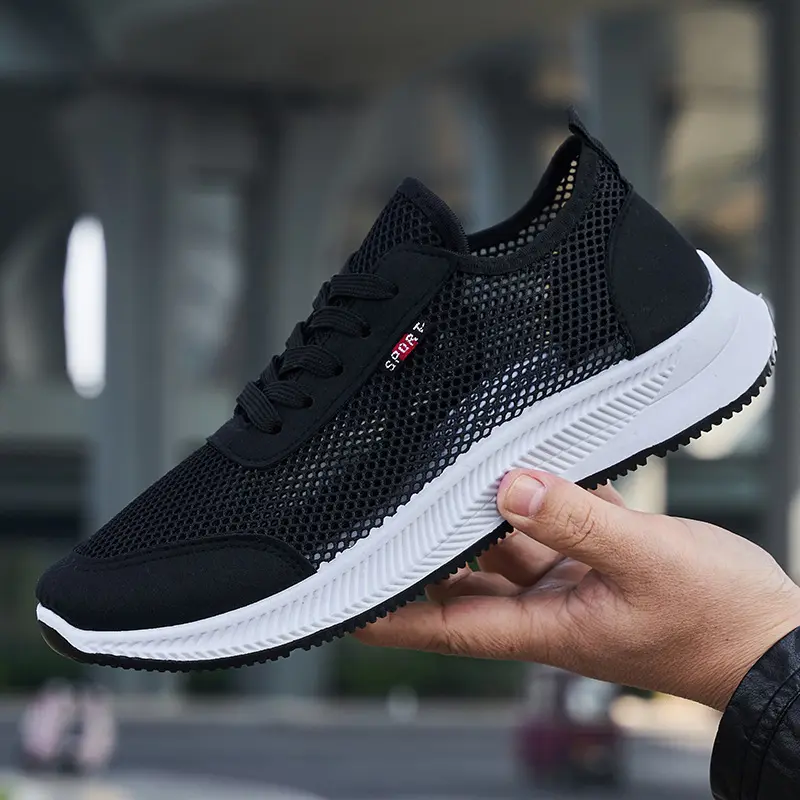 Men's Shoes Large Mesh Men's Sports Shoes Summer Shoes Men's Breathable Thin Mesh Shoes Student Single Mesh Casual Shoes