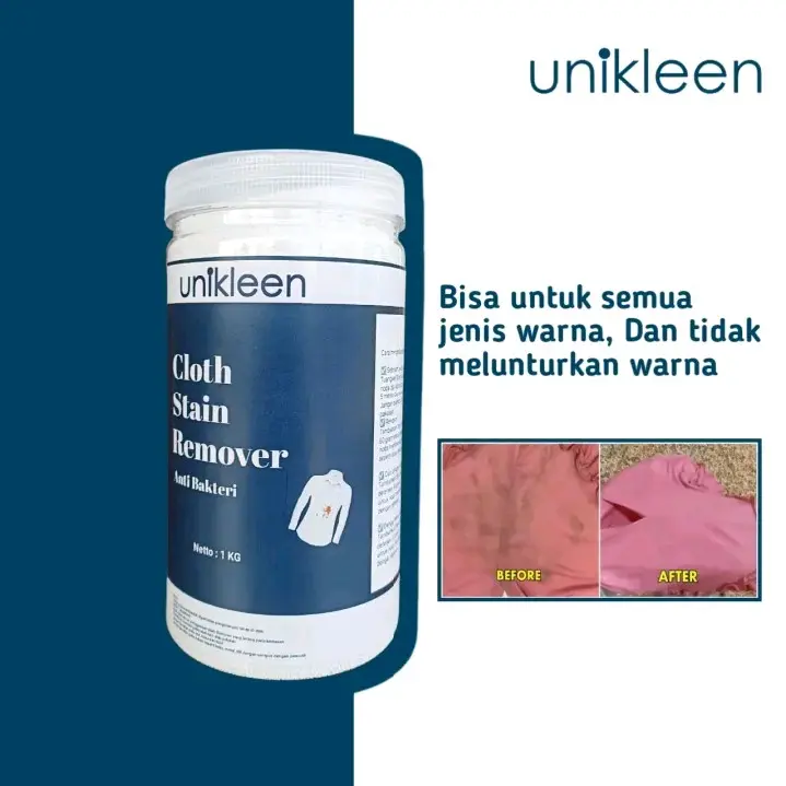 Unikleen Pembersih Pakaian 1KG / Penghilang Noda Membandel Pada Pakaian 2