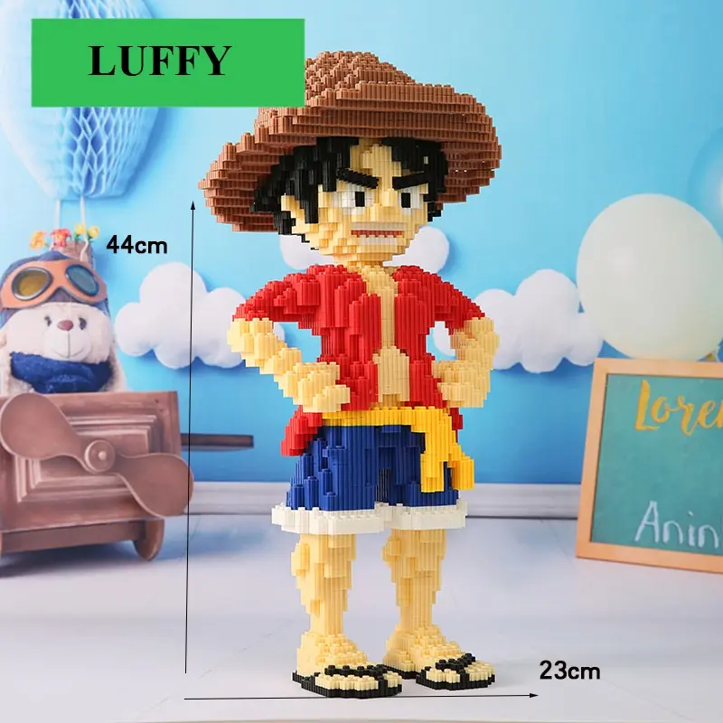 Đồ chơi mô hình lắp ráp 3D hình nhân vật LUFFY Size Lớn có thể làm quà tặng hoặc Decor phòng 0