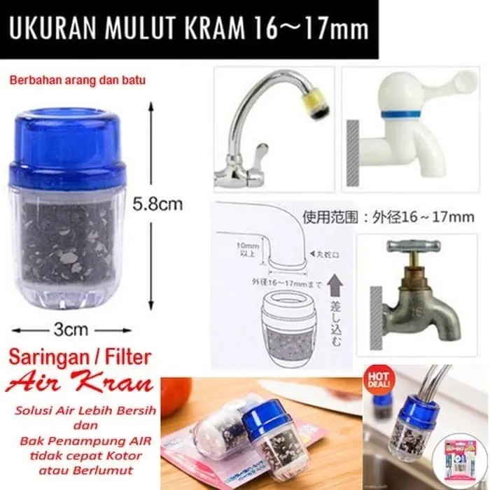 (KIM)Filter Keran / Saringan Kran Air Ukuran Mini Penyaring Air Minum  Batu Medical Stone Water 1