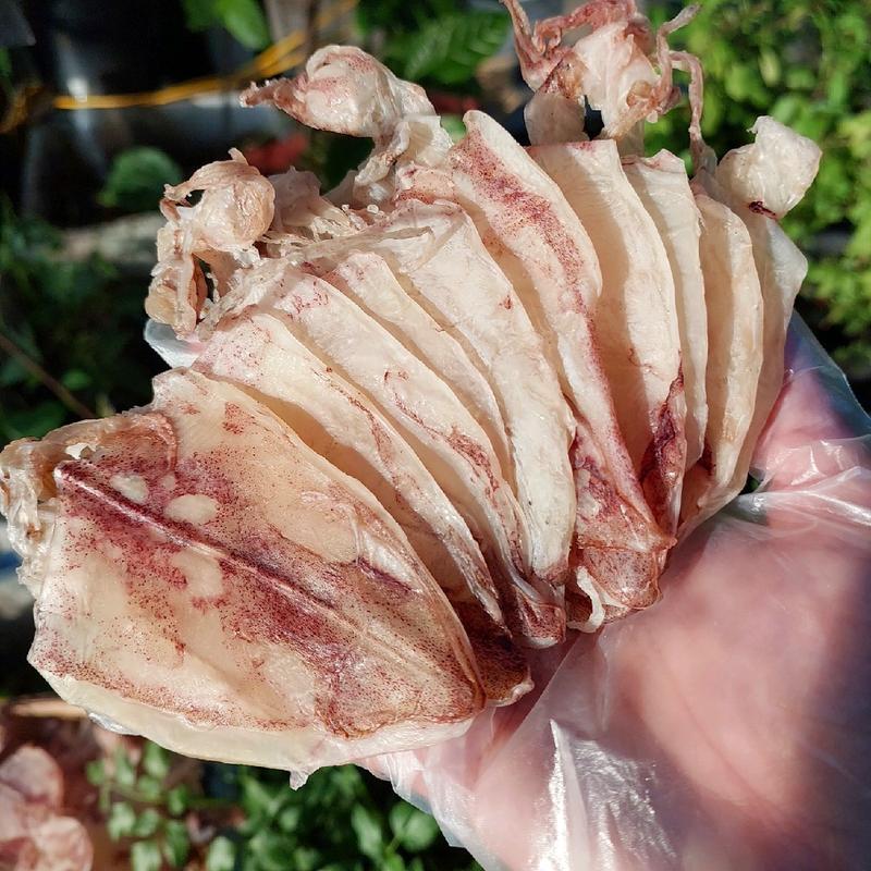 Khô mực bầu hàng loại 1 - Size 120-130 con/kg (đồng tiền lớn) - Mực Sông Đốc Cà Mau - Mực mới trắng đẹp + dày thịt + mềm ngọt - Food