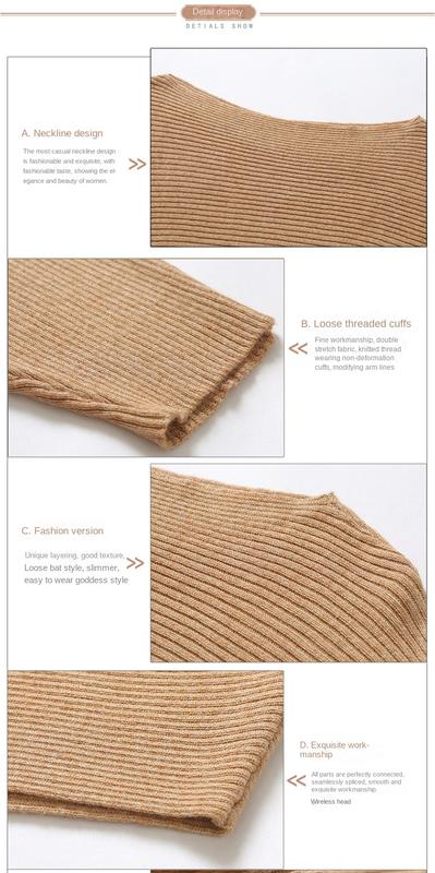 Product Introduction of 2024 European and American Knitwear for Autumn and Winter Solid Color Loose Long Sleeves Sweater Batwing Shirt Women Minimalist Lingerie Tops Womenswear Tops Comfort Knitting Basic 8