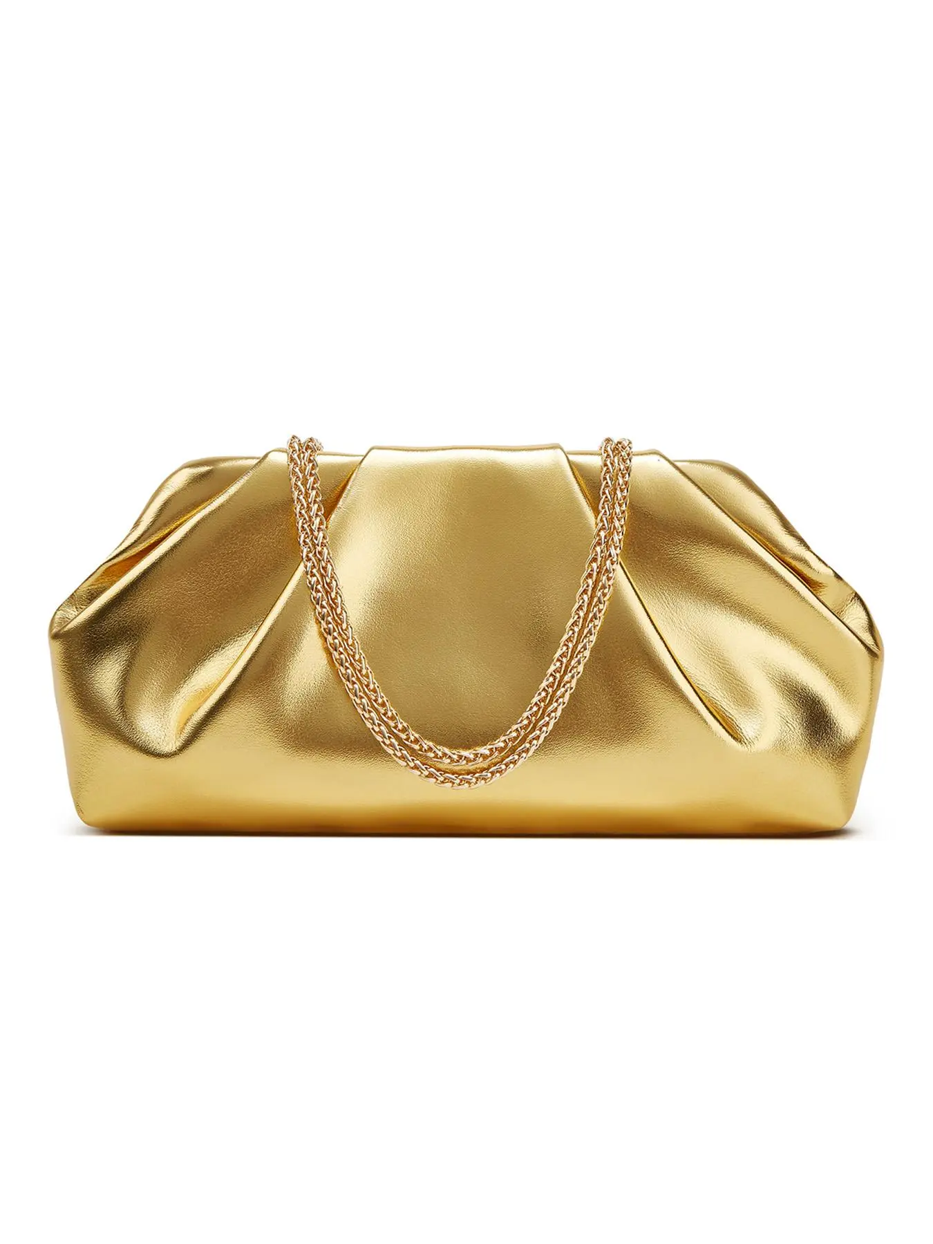 Women's Fashionable Solid Color Clutch Bag, Elegant and Stylish Accessory for Women, Soft PU Wrinkle Clutch Bag for Formal Occasions, Purse Women