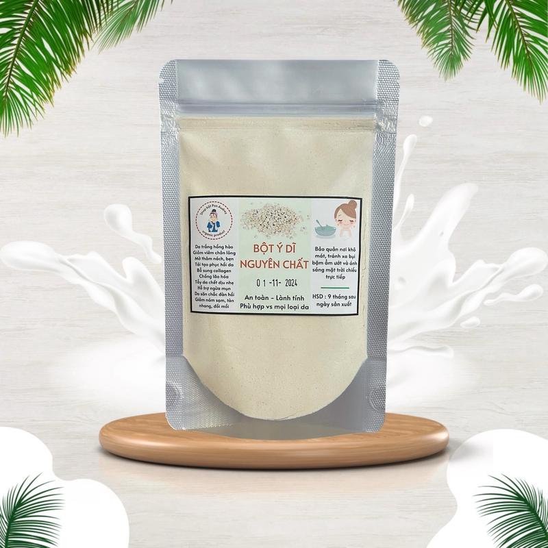 Mặt nạ bột ý dĩ nguyên chất làm đẹp da mặt và body skincare cosmetics