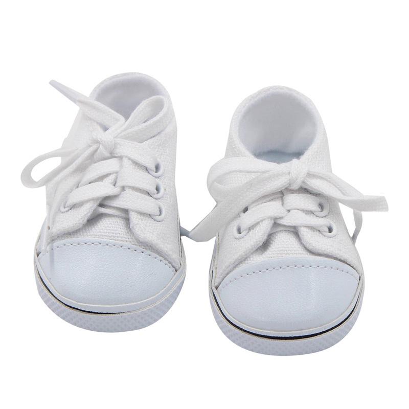 Product Introduction of Fashion Doll Canvas Shoes Sneakers Shoes For 43cm Baby Doll 18 inch Girl Dolls 15