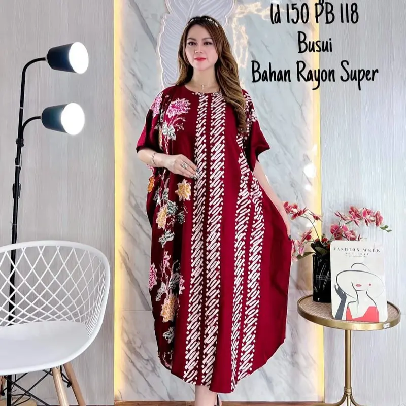 Daster Wanita Menyusui Bumil Lowo Motif Batik Cap Jumbo Bali Ld 150 Bahan Katun Rayon Super Bunga Ibu Pendek Panjang Pekalongan Tidur 3