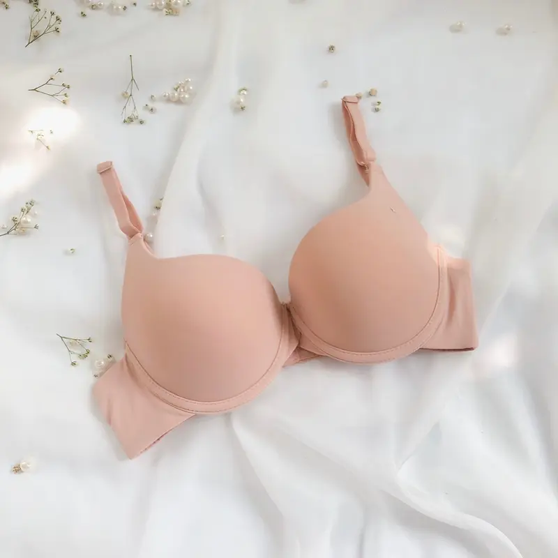 [A44] Áo Lót Nữ Có Gọng Đệm Vừa Evana Với Thiết Kế Cơ Bản Ôm Vòng Một Chắc Chắn Bra Voi Nhung Kem 3