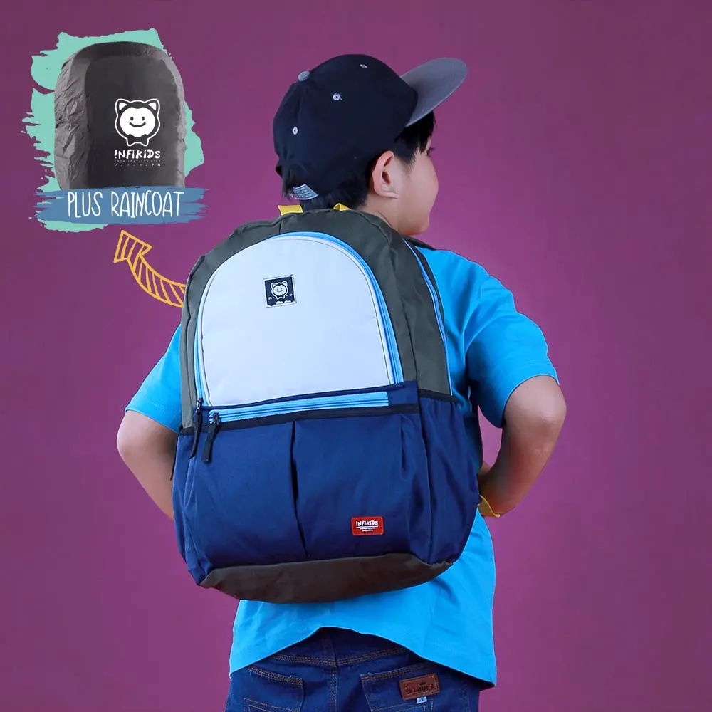 Tas Ransel Anak Laki Laki Dan Perempuan Sekolah TK SD Lucu Promo Cod Terbaru Murah Brand Saingan Eiger Free Raincover Anti Air Infikids IAC KID 927 Fashion
