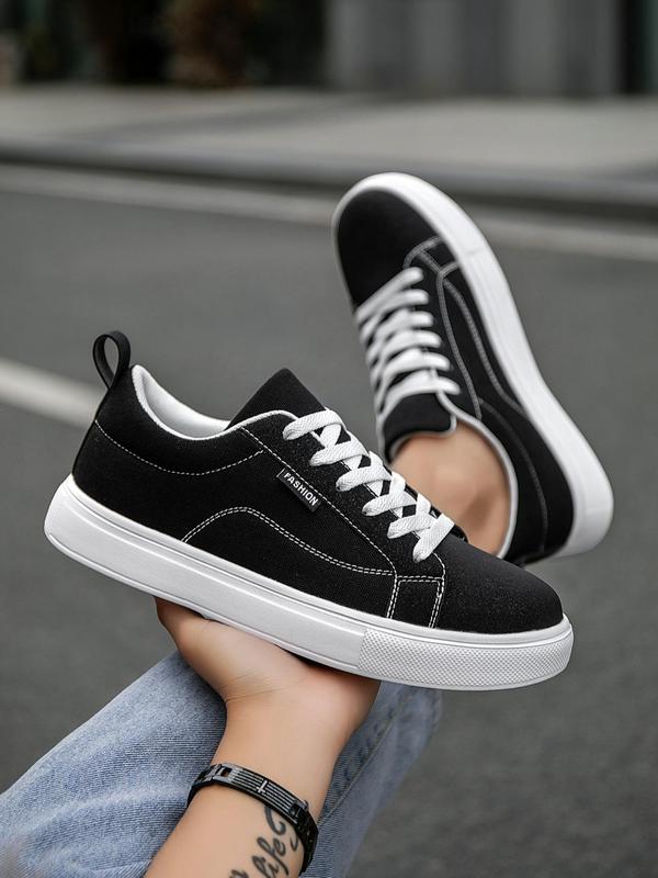 Men's Fashionable Lace Up Low Top Sneakers, Casual Comfortable Sports Shoes for Daily Wear, Trendy All-match Sneakers for Daily Wear 4