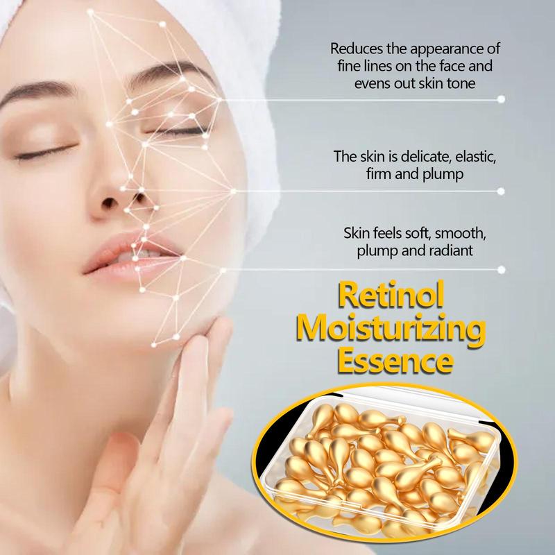 Retinol Face Capsule Serum, 1 Box/2 Boxes Moisturizing & Firming Facial Essence, Hydrating Facial Serum, Face Skin Product for Women & Men 3