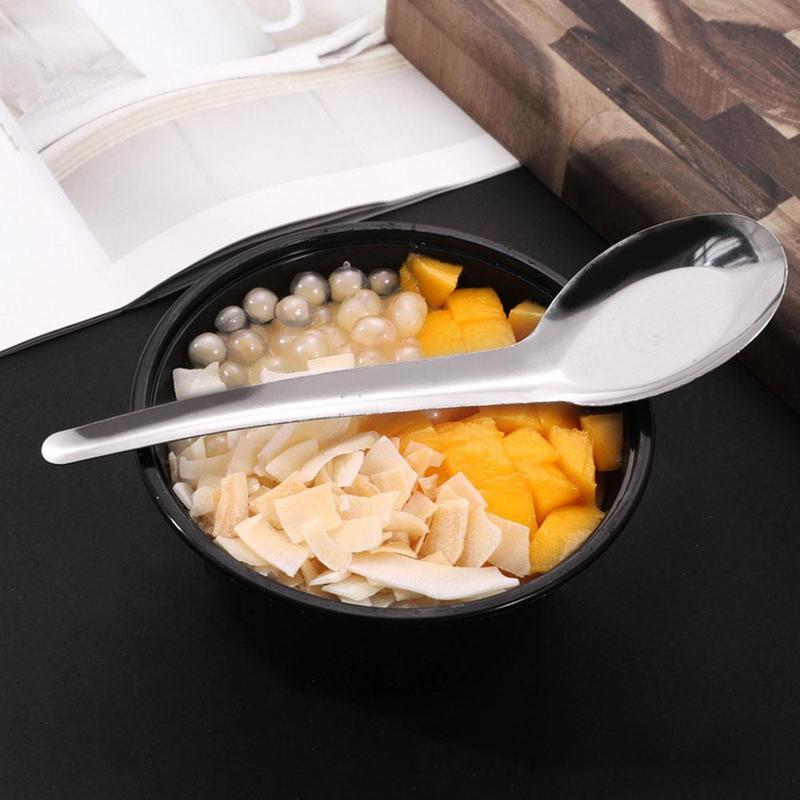 Product Introduction of Spoon 401 Stainless Steel Household Flat Bottom Eating U0Q1 14