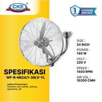 Gambar CKE Wall Fan 24 Inch Remote Control Kipas Dinding Industrial dari CKE Fan Official Kota Administrasi Jakarta Barat 2 Tokopedia