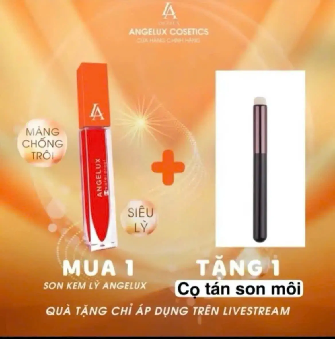 [ Mua 1 son tặng 1 cọ]Son kem lì Angelux Dolly chống lem trôi, mềm môi, 12 tông màu đa dạng Cosmetic Nữ Trang Điểm Mỹ Phẩm