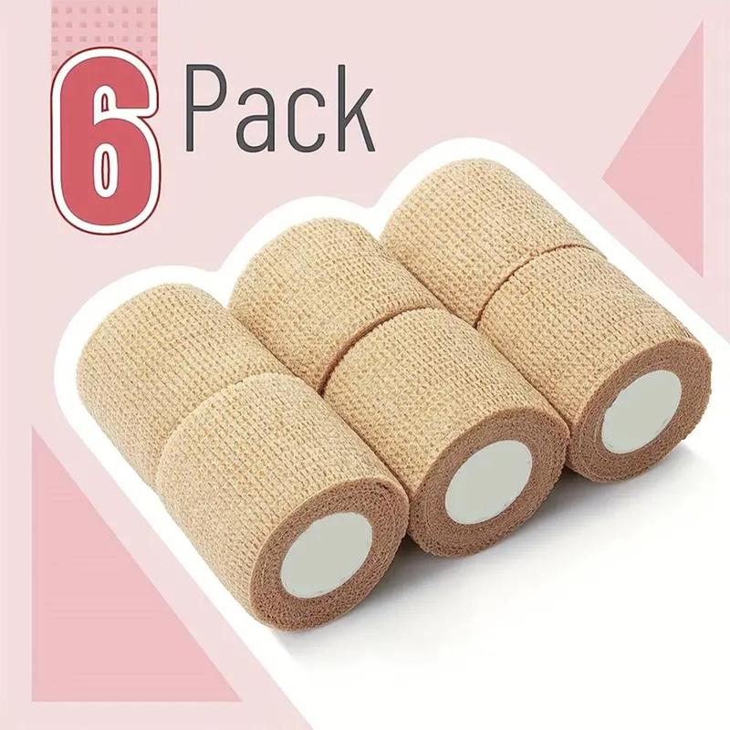 Product Introduction of Self Adhesive Elastic Sports Bandage, 6 Counts/set Elastic Sports Bandage, Sports Protector for Wrist, Ankle, Elbow, Knee, Shoulder, Neck 4