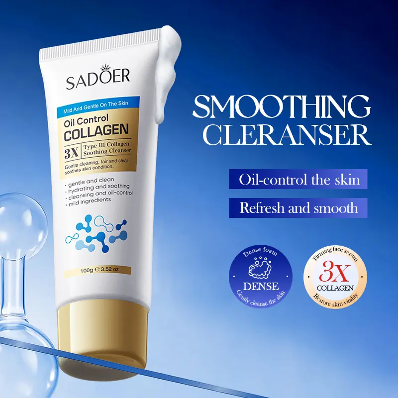 All English Type III Collagen Cleanser SADOER Deep Cleansing Facial Wash Cross-border Wholesale