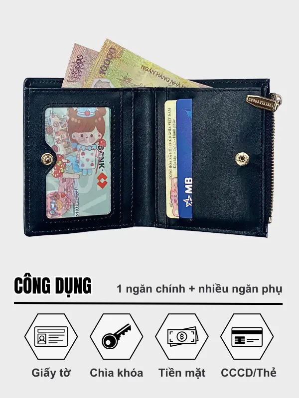 Ví Nữ Mini Cầm Tay Đựng Tiền Nhỏ Gọn Dễ Thương PFY26 5