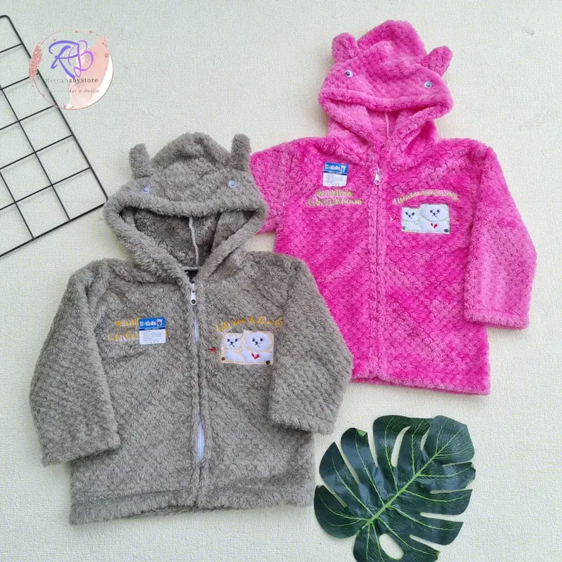 JAKET bayi HALUS lembut model resleting usia 3-18 bulan Jaket bayi laki perempuan 0