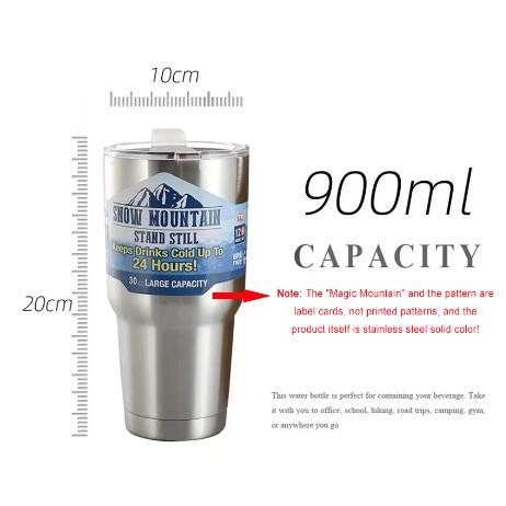 Tumbler Stainless Tahan Panas Dingin 1 liter Aesthetic DIY Free Sedotan Sticker Pembersih Mount 2