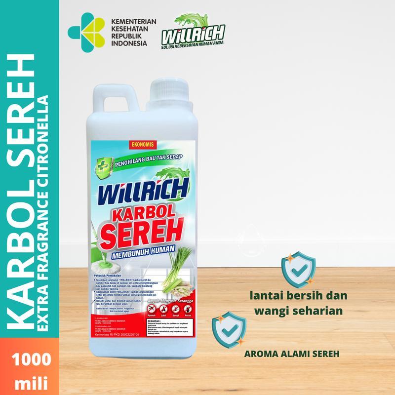 Karbol Sereh Willrich 1 Liter Pembersih Lantai Premium 2