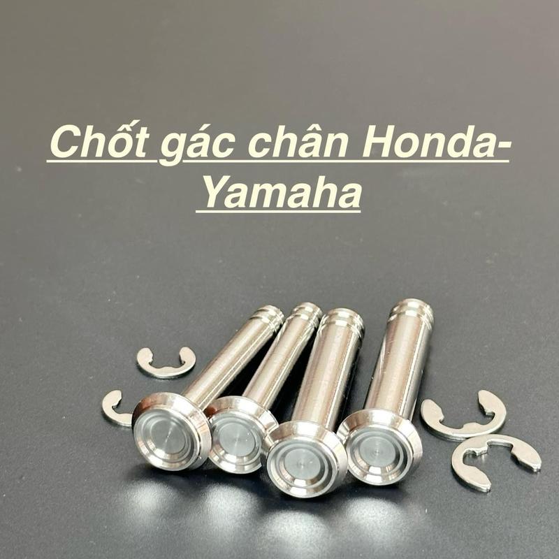 Chốt Xỏ Gác Chân Inox304 CNC tặng kèm phe rài Inox304 ( Giá 1 Cặp ) Phụ Kiện Xe Máy