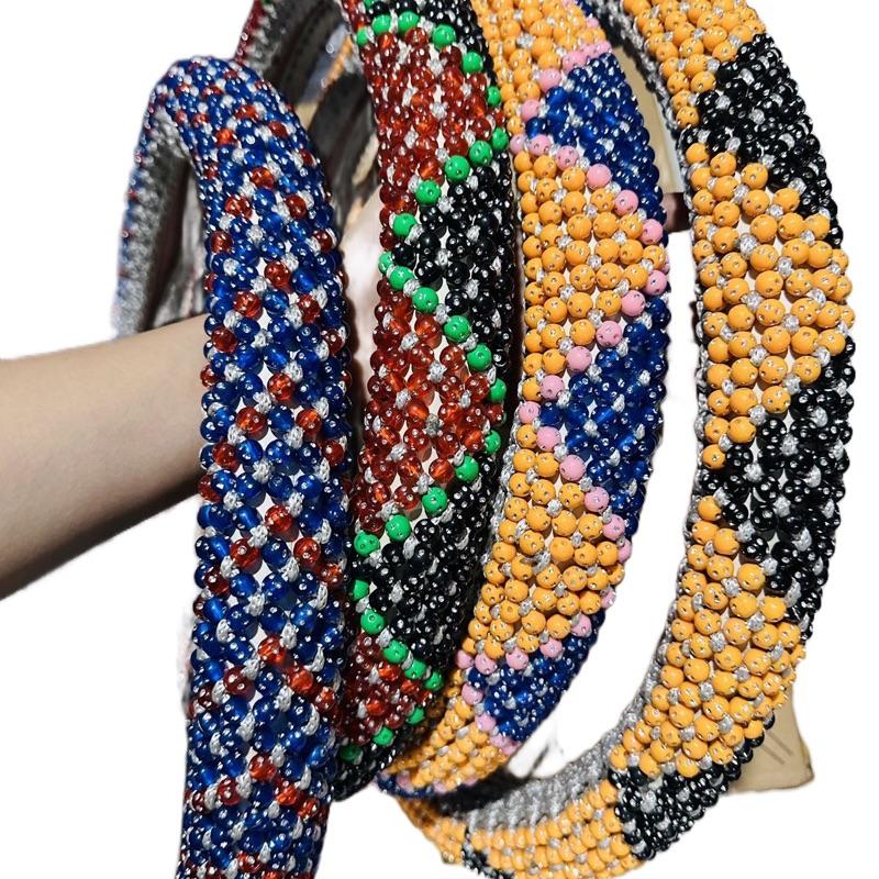  Bọc vô lăng hạt cườm TRÒN gắn cho xe tải có size 42cm và 45cm 